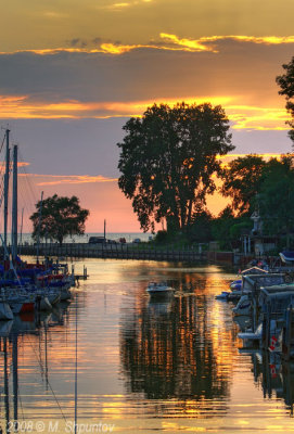 Sunset Grand Bend's Harbor, Ontario