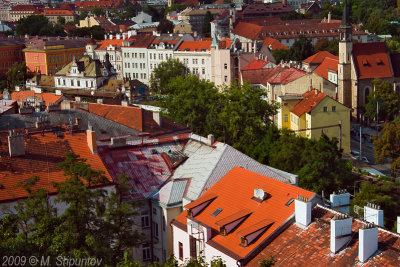 Rooftops View From Vysegrad, Prague