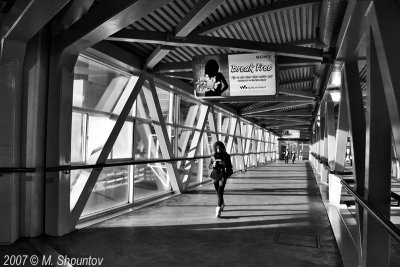 Skywalk , Toronto BW