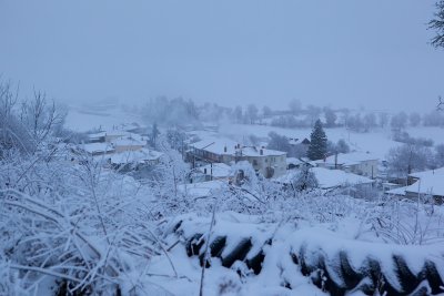 View from the hostel to the village of Agios Georgeos