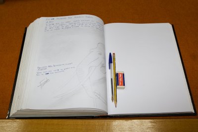 The guestbook of Milia's museum