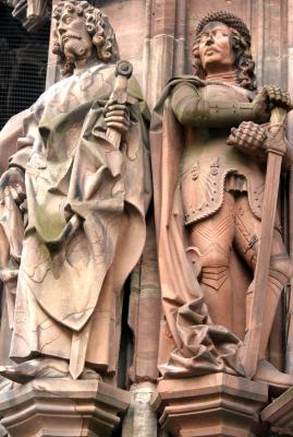 Pillar Figures outside of Cathedral
