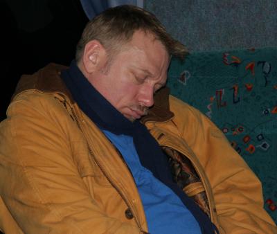 Joe Snooze on Bus