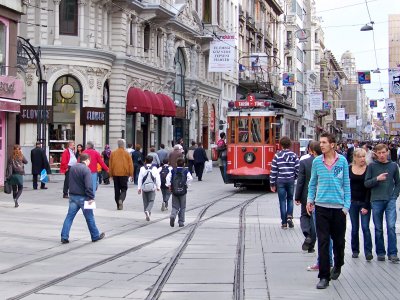 on Istikal Caddesi