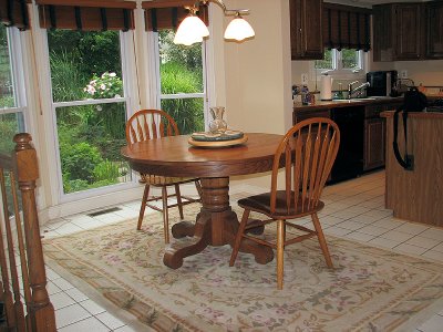Kitchen Oak Table & 2 Chairs