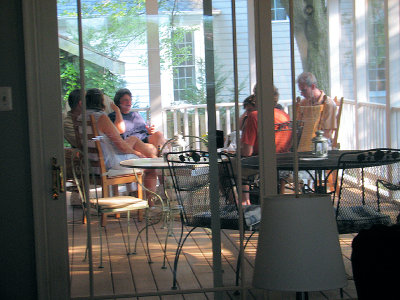 Family on the Henley Covered Porch