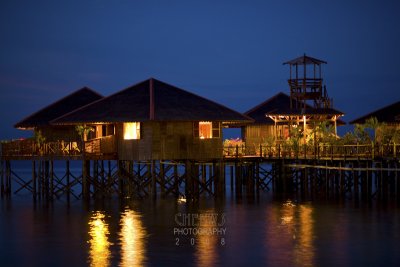 Resort at dusk