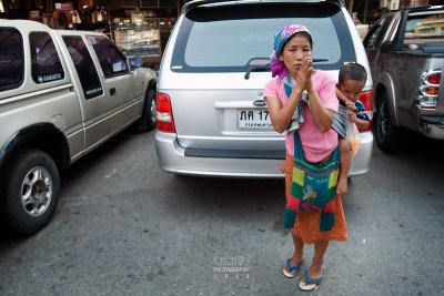 Beggar at the Thai-Myanmar border