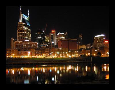Nashville from the eastbank of the Cumberland River