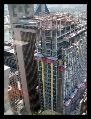 Looking down on Viridian Tower