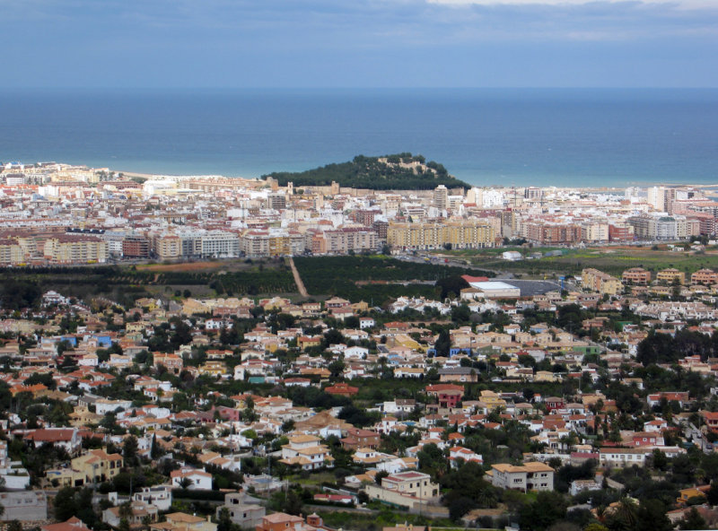 Denia castle from Montgo