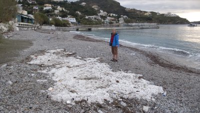 Snow on the beach