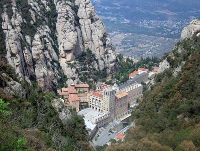 Montserrat monastry from the top of the funicular