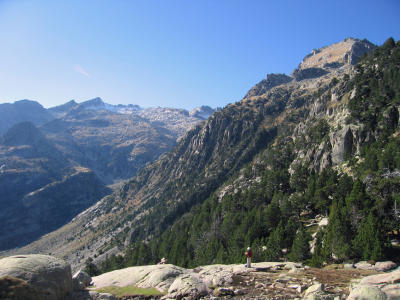 High Pyrenees and lone walker