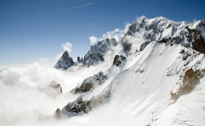 Mont Bland Italian side with the Aiguille Noire