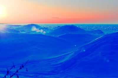 Sunset on Frozen Superior