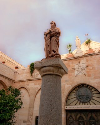Statue of Saint Jerome in the Courtyard