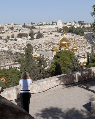 Looking Down the Mount of Olives to the Church of Mary Magdalen