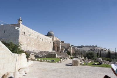 Approaching the Western Wall from the Rear