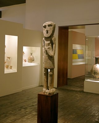 A Well-Preserved Wooden Statue in the Larco Museum.