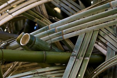 bamboo sculpture detail