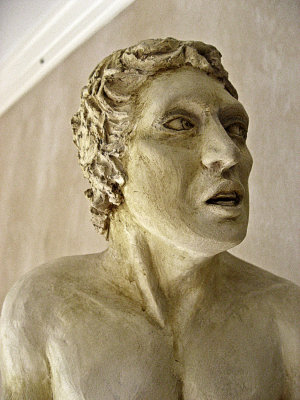 Roman at the baths - detail - Clay