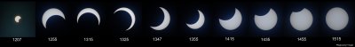 Composite of solar eclipse images (Please click on original below to view full size image.)