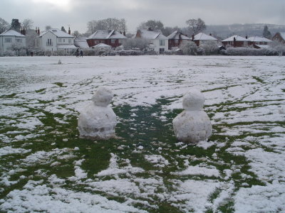 Snowfall in Hatherley Park Cheltenham  06 04 08