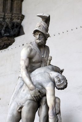 Menelaus supporting the body of Patroclus, Piazza della Signoria - Florence