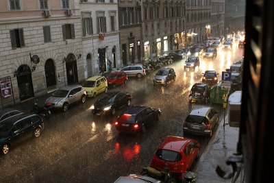 Rainy night in Rome