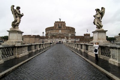 Ponte SantAngelo and the Bernini Statues - Rome