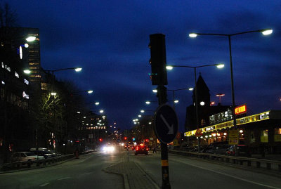 blue darkness at norra stationsgatan stockholm