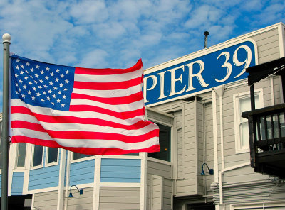 The US flag waving for me...