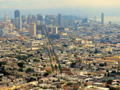 San Francisco. A view from Twin Peaks
