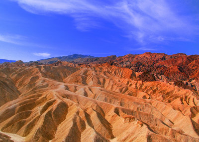 Hot mountains,fiery sky,this is the Death Valley