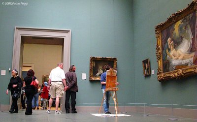 A painter at the Museum
