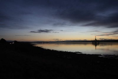Sunrise over Cromerty Oil Rig