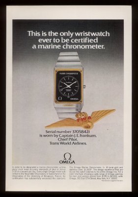 An old Omega Marine Chronometer ad