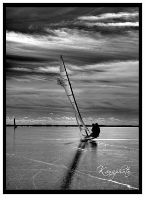 Sailing 40 knots on the Ice