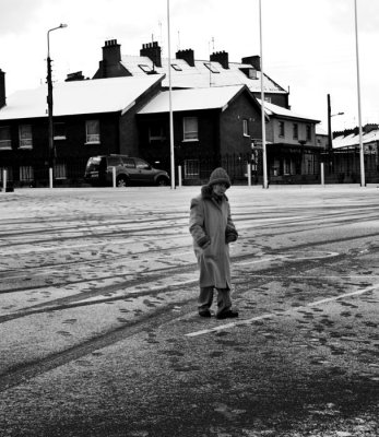 old person in snow