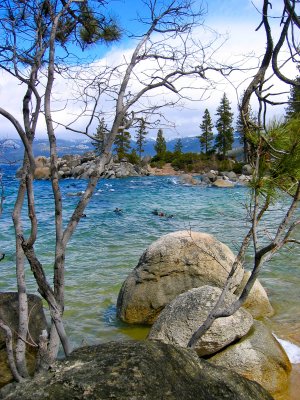 Divers at Sand Harbor, Lake Tahoe