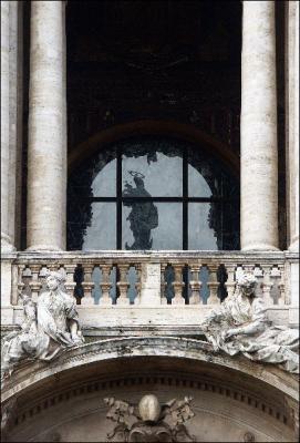 Madonna between columns