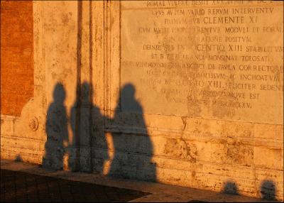 Shadows in Piazza de Spagna