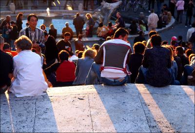 Sunset in Piazza de Spagna
