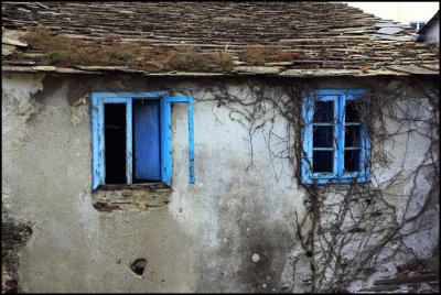 Two blue windows