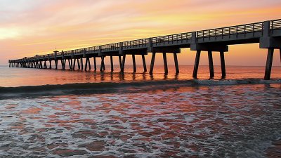 Jacksonville Beach Pier at Sunrise