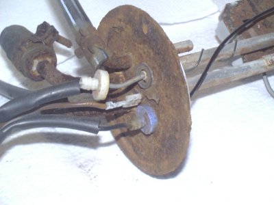 older style electrical connectors at the cover