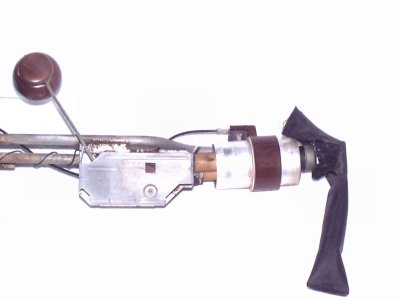 older style pump holder and 'sock' filter