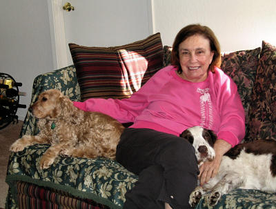 Dolores with both Dogs
