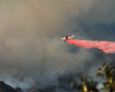 Fire in Trabuco Canyon-viewed from backyard 10-07